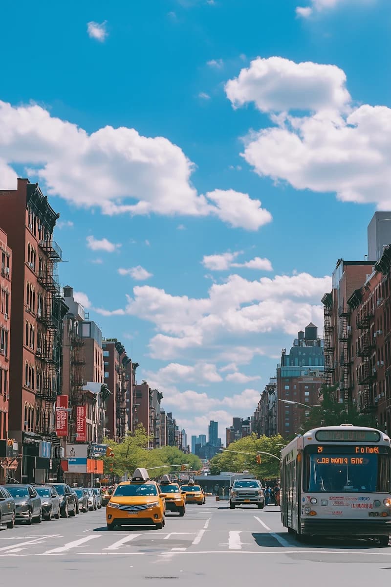 Open sky over a terraced street